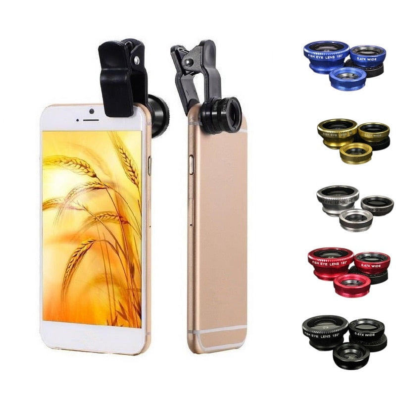 3 in 1 Mobile Phone Lenses Fish Eye - hot shopstop